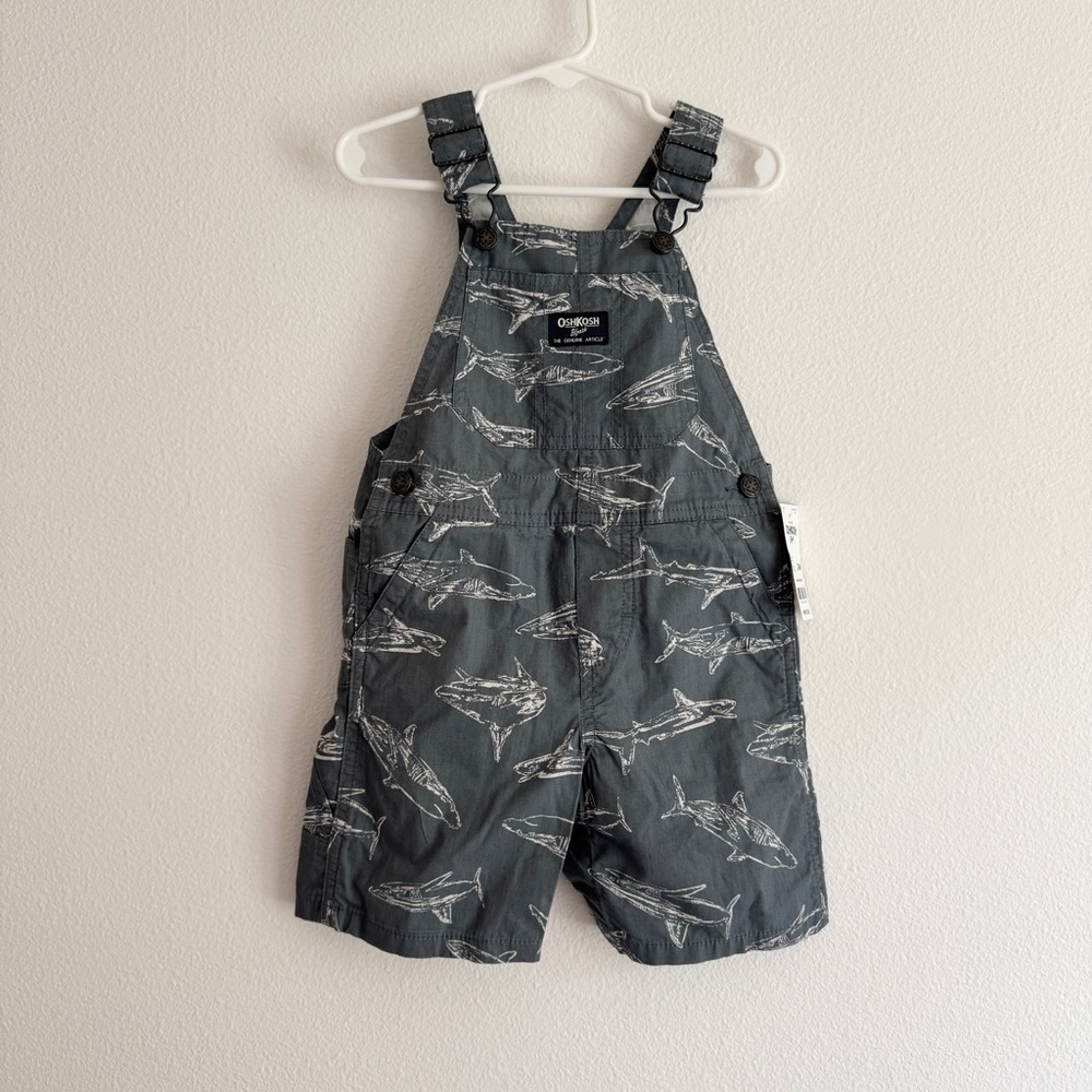 NWT OshKosh B’gosh Shark Overalls